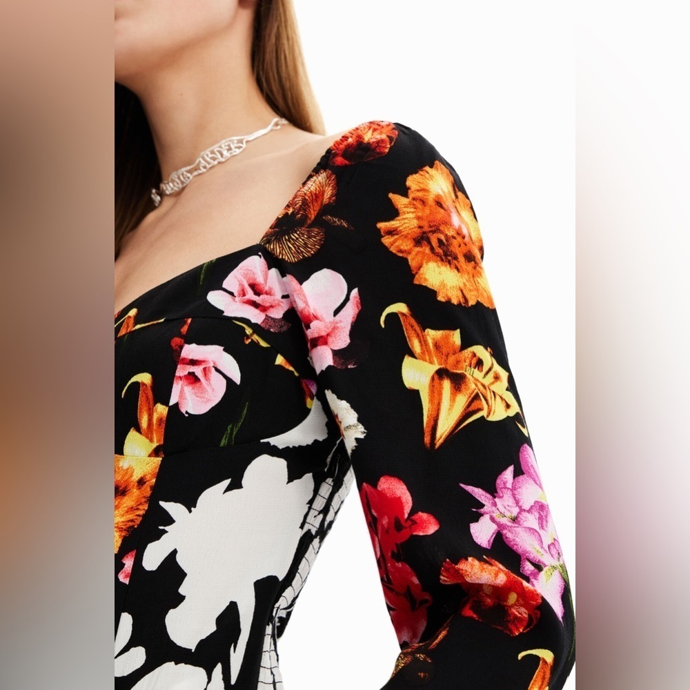 Desigual M. Christian Lacroix Floral Bodysuit Size XS NWT - Picture 3 of 11